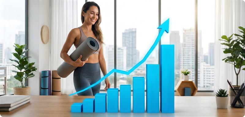 This image shows how a yoga studio begins to see success the moment is start using Yogappify